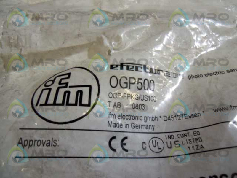 IFM EFECTOR OGP500 RETRO-REFLECTIVE SENSOR * NEW IN FACTORY BAG *