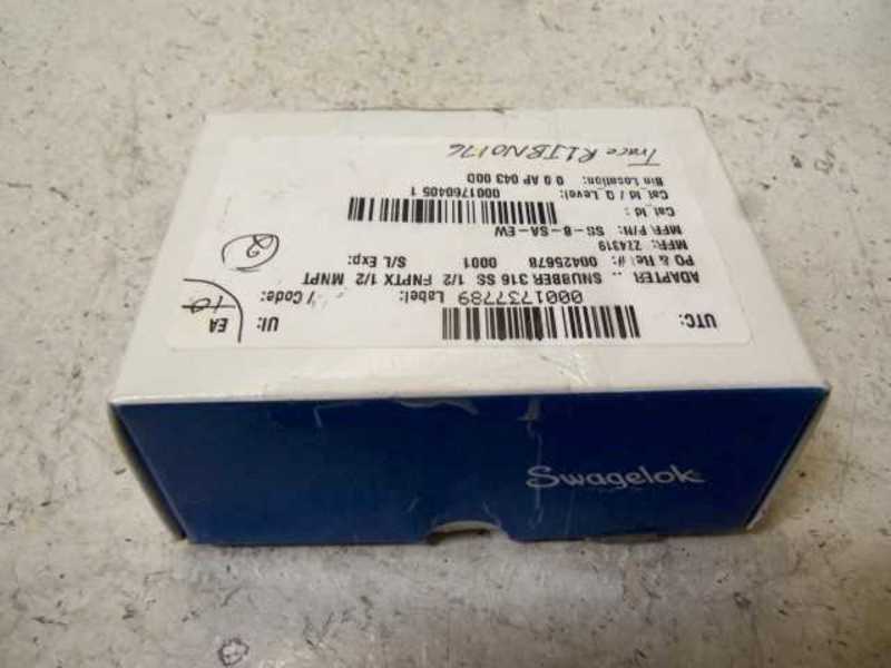 LOT OF 5 SWAGELOK SS-8-SA-EW SNUBBER ADAPTER *NEW NO BOX*