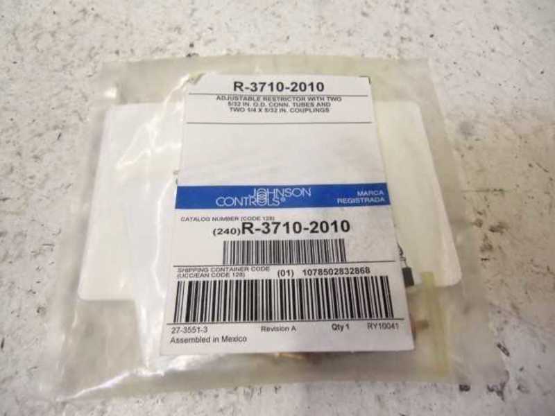 JOHNSON CONTROLS R-3710-2010 ADJUSTABLE RESTRICTOR * NEW IN FACTORY BAG *