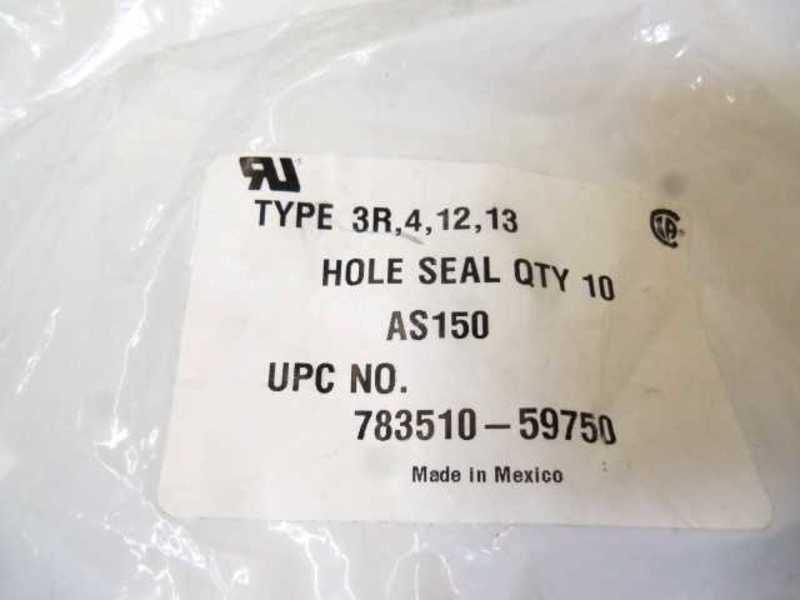 HOFFMAN AS150 59750 HOLE SEAL (PKG OF 10) * NEW IN FACTORY BAG *