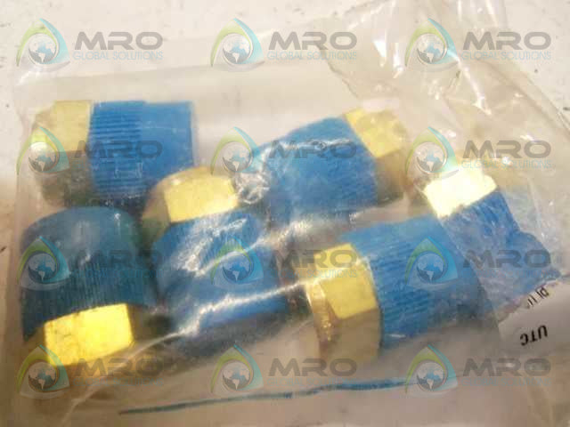 LOT OF 6 SWAGELOK B-8-P BRASS PLUG *NEW NO BOX*