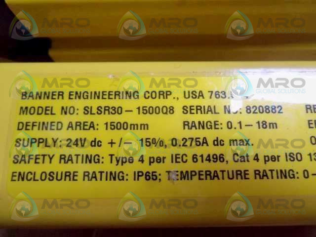 Banner Engineering SLSK30-1500Q88-1RE25 / 75133 NSFP * GENUINE *