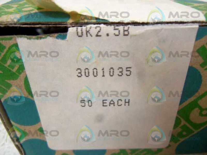 LOT OF 50 PHOENIX CONTACT UK2.5B TERMINAL BLOCK *NEW IN BOX*
