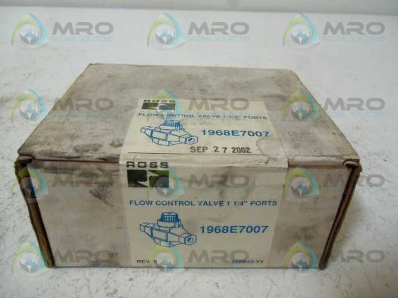 ROSS 1968E7007 FLOW CONTROL VALVE 1-1/4" * FACTORY SEALED *