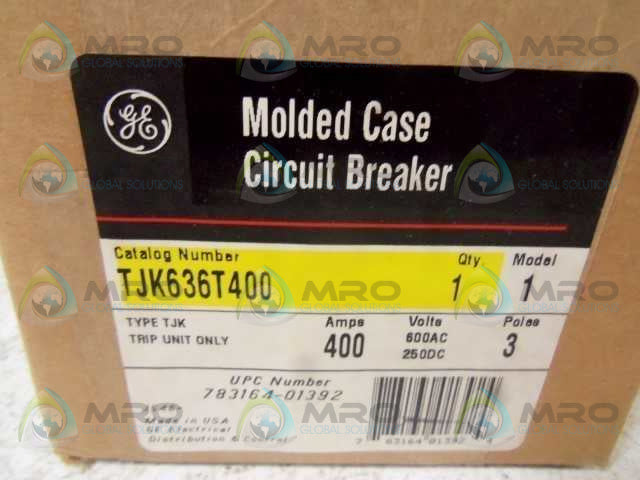 GENERAL ELECTRIC TJK636T400 CIRCUIT BREAKER 400A * FACTORY SEALED *