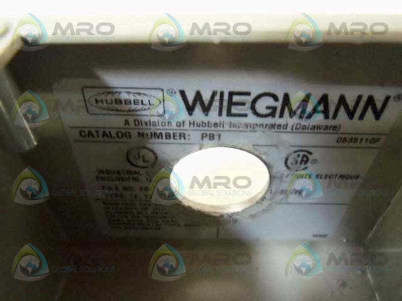 WIEGMANN PB1 PUSHBUTTON ENCLOSURE  UNMP