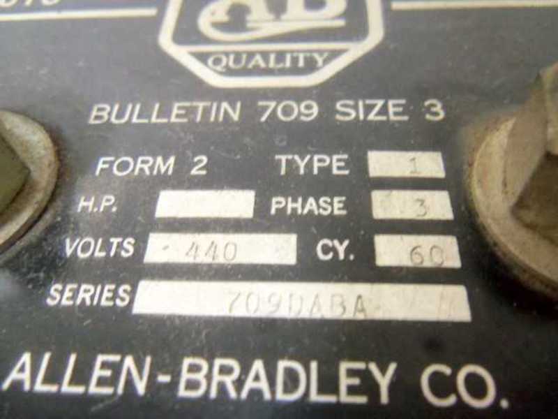 INDUSTRIAL SPARE PART 709DABA SIZE 3 STARTER  UNMP