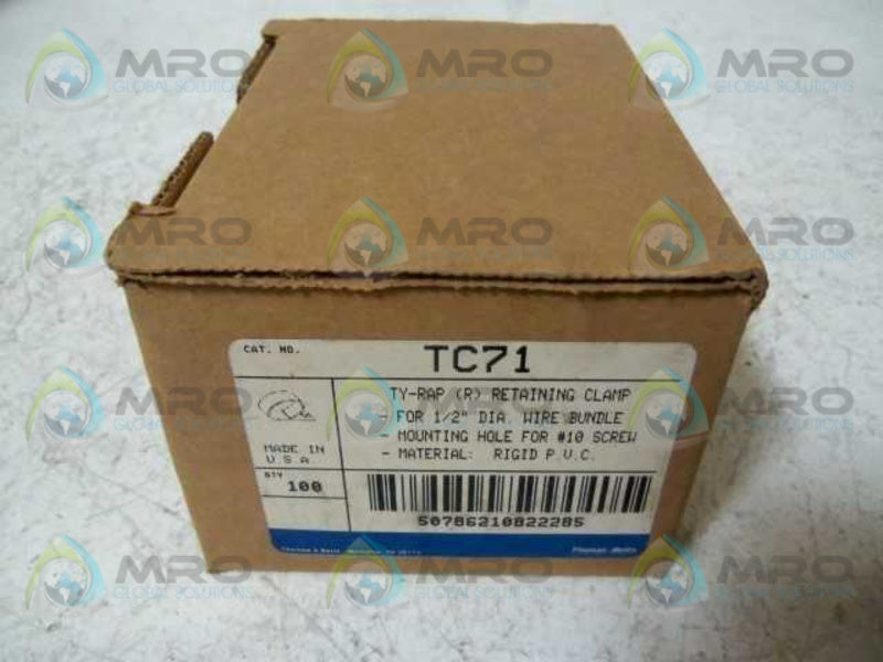 BOX OF 100 THOMAS & BETTS TC71 CABLE CLAMP  NSMP