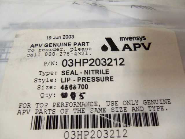 LOT OF 5 INVENSYS 03HP203212 SEAL *NEW NO BOX*