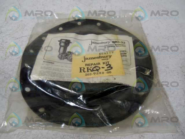 JAMESBURY RKQ-3 REPAIR KIT * NEW IN FACTORY BAG *