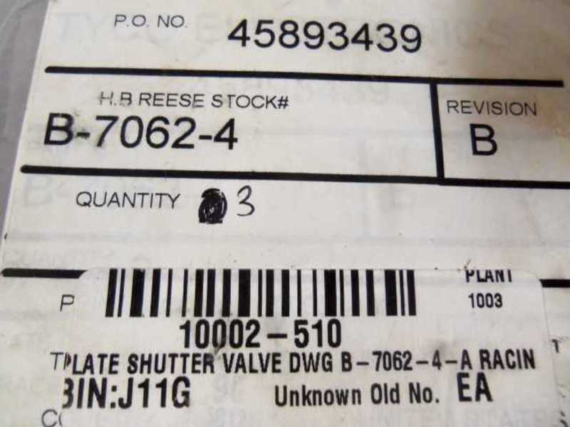 LOT OF 3 H.B. REESE B-7062-4 PLATE NSNP