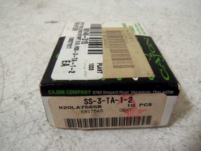 LOT OF 6 CAJON SS-3-TA-1-2 TUBE FITTING *NEW IN BOX*