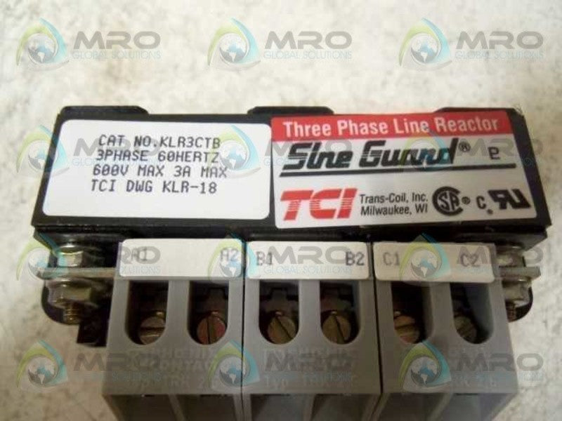TCI KLR3CTB THREE PHASE LINE REACTOR  NSMP