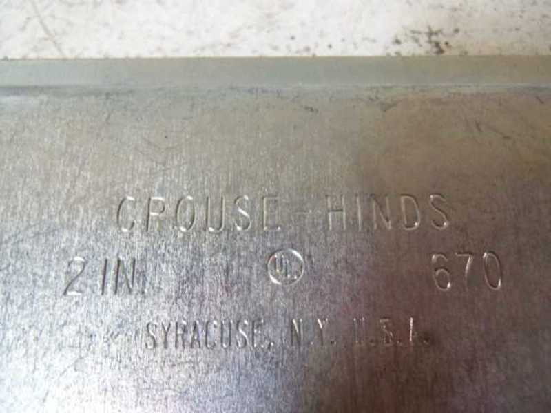 LOT OF 17 CROUSE-HINDS 670 CONDULET BODY COVER 2" NSNP