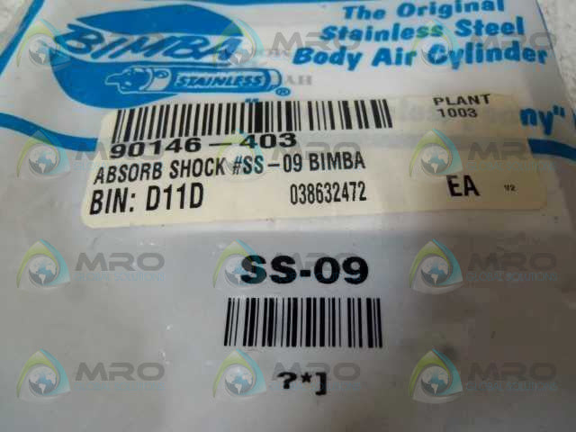 BIMBA SS-09 VALVE * NEW IN FACTORY BAG *