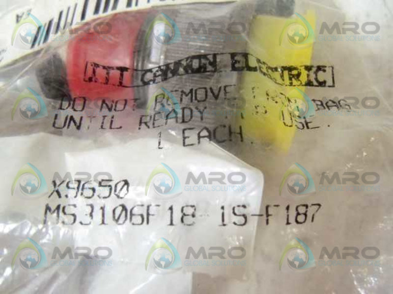 ITT CANON MS3106F18-1S CONNECTOR * NEW IN FACTORY BAG *