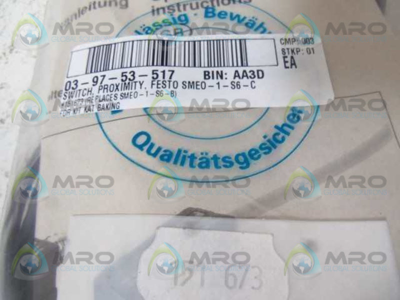 FESTO SME0-1-S6-C PROXIMITY SWITCH  NSMP