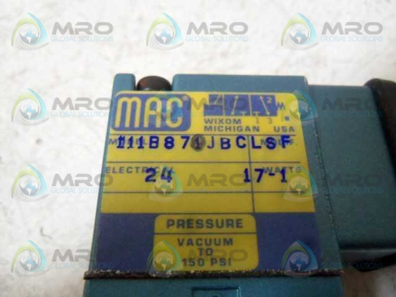 MAC VALVES 111B870 JBCLSF SOLENOID VALVE  NSNP