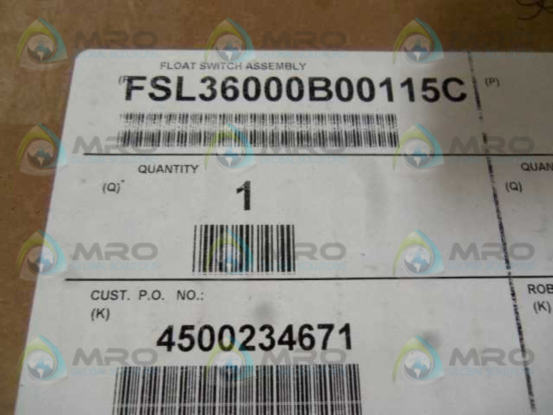 CENTERON FSL36000B00-115C FLOAT SWITCH ASSEMBLY  NSMP