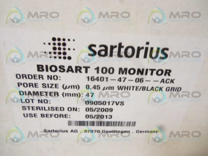 LOT OF 46 SARTORIOUS BIOSART 100 MONITOR 16401-47-06--ACK NSMP