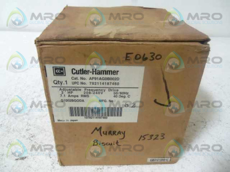 CUTLER HAMMER AF91AG0B002D ADJUSTABLE FREQUENCY DRIVE  NSMP