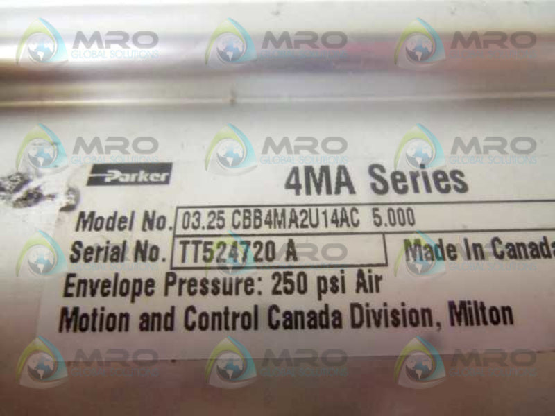 PARKER 03.25 CBB4MA2U14AC 5.000 PNEUMATIC CYLINDER  NSNP