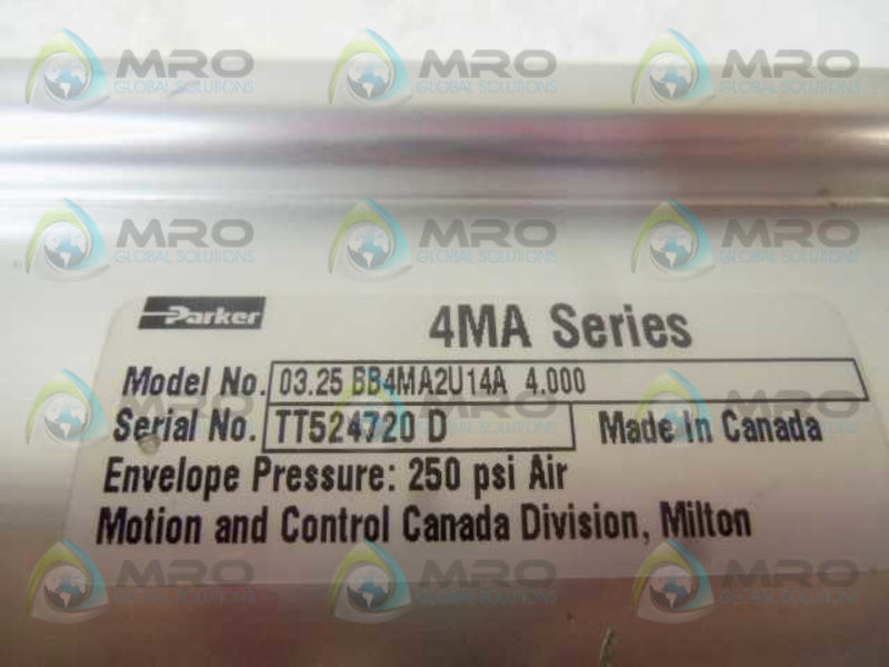 PARKER 03.25 BB4MA2U14A 4.000 PNEUMATIC CYLINDER  NSNP
