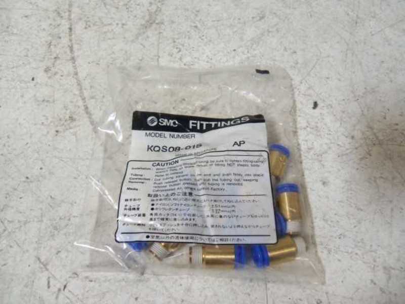 LOT OF 10 SMC KQS08-01S CONNECTOR * NEW IN FACTORY BAG *