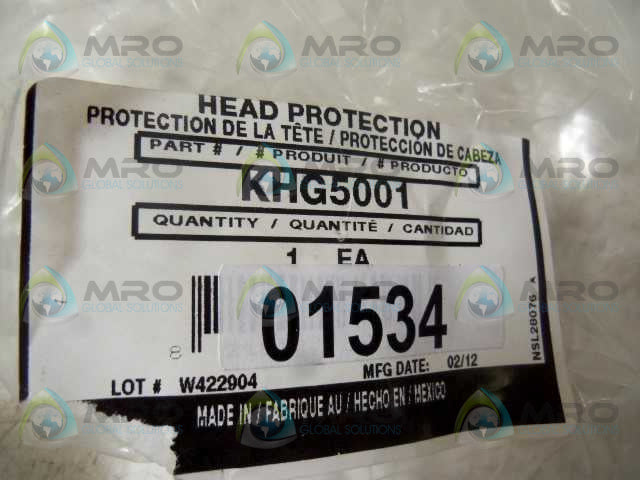 LOT OF 4 KHG5001 HEAD PROTECTION *NEW NO BOX*