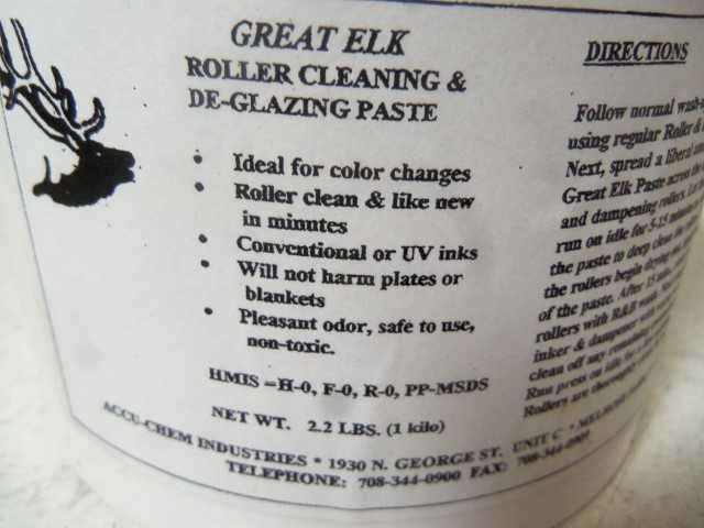 LOT OF 8 GREAT ELK 8163 ROLLER CLEANING AND DE-GLAZING PASTE *NEW IN BOX*
