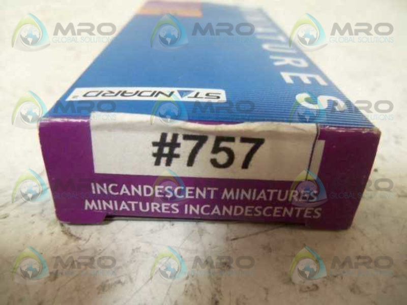 LOT OF 10 STANDARD #757 INCANDESCENT MINIATURES *NEW IN BOX*
