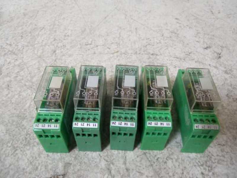 LOT OF 5 PHOENIX CONTACT EMG 22-REL/KSR-24/21-21 RELAY MODULE *NEW NO BOX*