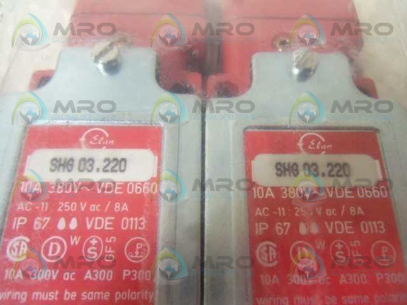 LOT OF 2 ELAN SHG 03.220 LIMIT SWITCH 10A 360V VDE 0660 *NEW NO BOX*