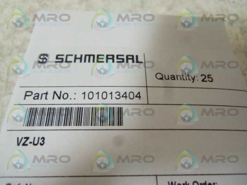 LOT OF 25 SCHMERSAL 101013404 VZ-U3 *NEW IN BOX*