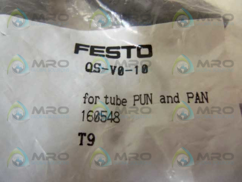 LOT OF 10 FESTO QS-V0-10 CONNECTOR *NEW IN FACTORY BAG*