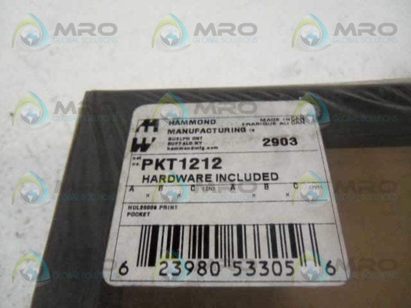 HAMMOND MANUFACTURING PKT1212 PRINT POCKET * NEW IN FACTORY BAG *