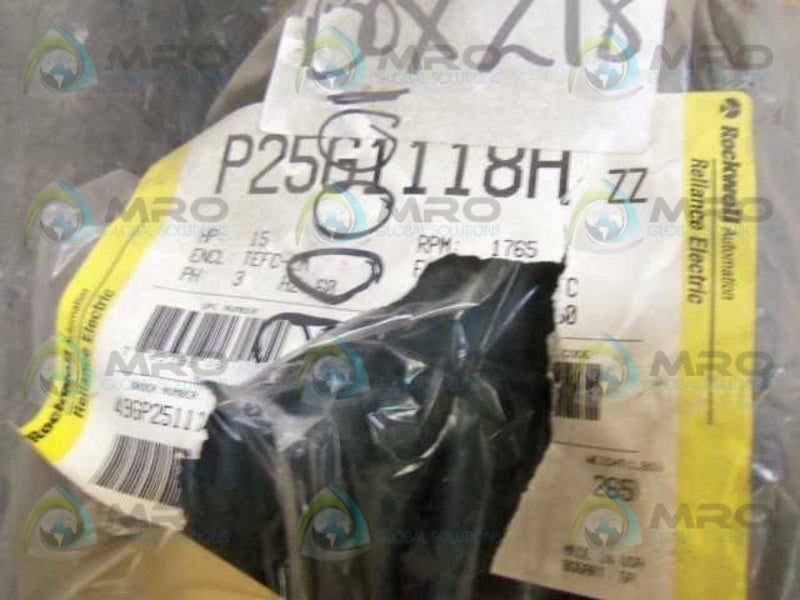 RELIANCE ELECTRIC P25G1118A MOTOR 254CTC 15 HP * NEW NO BOX *