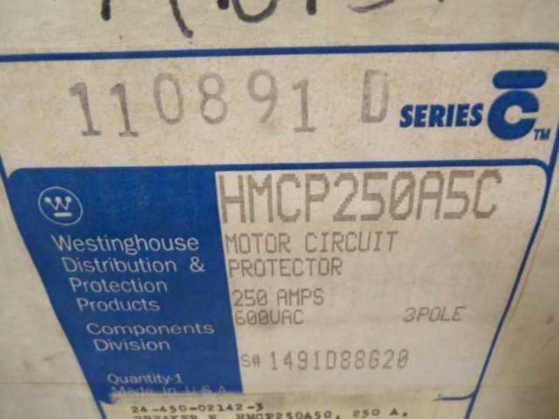 WESTINGHOUSE HMCP250A5C MOTOR CIRCUIT PROTECTOR 2050W IN BOX *