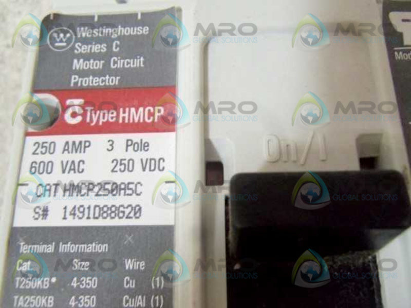 WESTINGHOUSE HMCP250A5C MOTOR CIRCUIT PROTECTOR 2050W IN BOX *