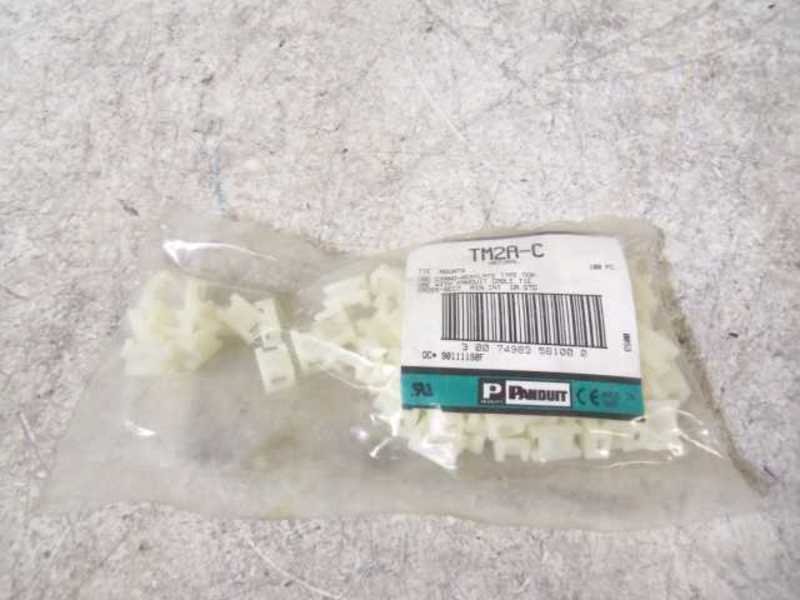 LOT OF 100 PANDUIT TM2A-C TIE MOUNTS *NEW IN FACTORY BAG*