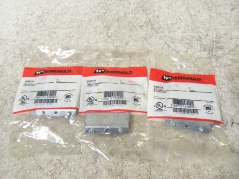 LOT OF 3 WIREMOLD 6001A COUPLING *NEW IN FACTORY BAG*