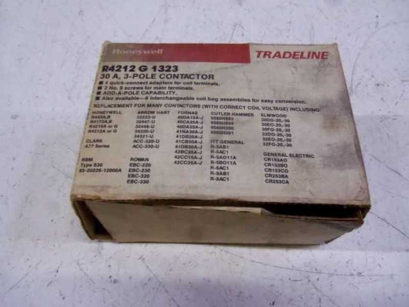 HONEYWELL R4212 G 1323 3-POLE CONTACTOR (AS PICTURED)  UNMP