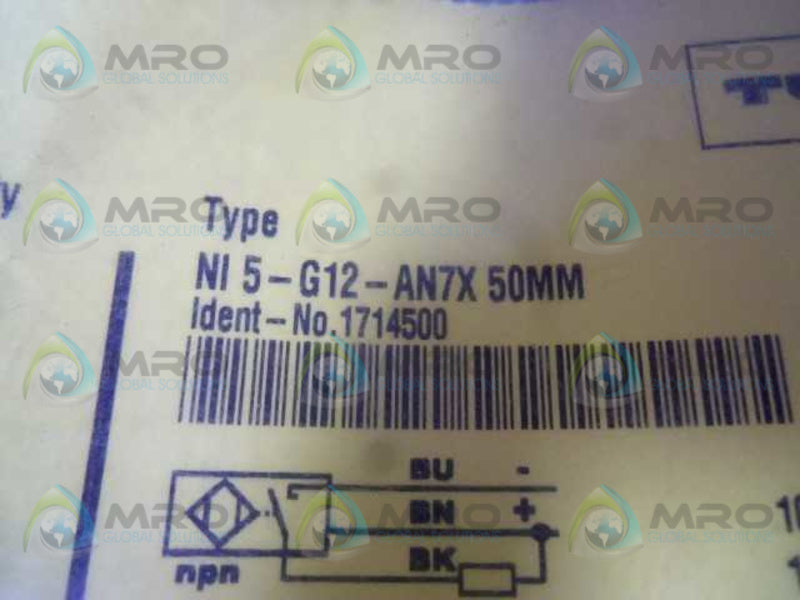 TURCK NI 5-G12-AN7X 50MM PROXIMITY SWITCH * NEW IN FACTORY BAG *