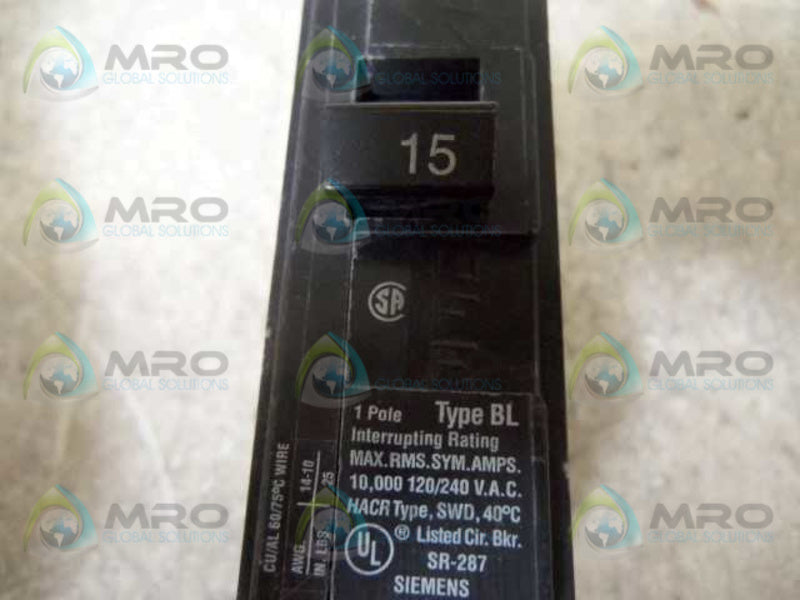 LOT OF 5 SIEMENS B115 CIRCUIT BREAKER 15A *NEW IN BOX*