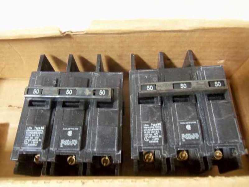 LOT OF 2 SIEMENS BQ3B050 CIRCUIT BREAKER 50A *NEW IN BOX*