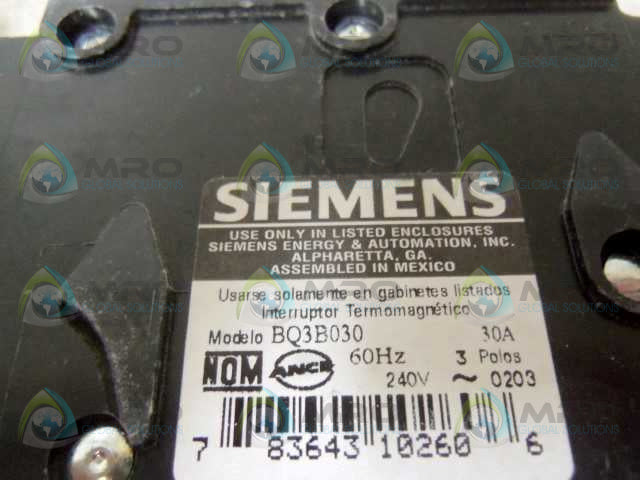LOT OF 2 SIEMENS BQ3B030 CIRCUIT BREAKER 30A *NEW IN BOX*