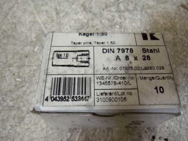 LOT OF 10 DIN 7978 TAPER PIN *NEW IN BOX*