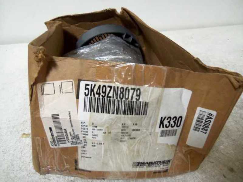 MARATHON ELECTRIC 5K49ZN8079 MOTOR HP: 2 RPM: 1725 (AS PICTURED) * NEW IN BOX *