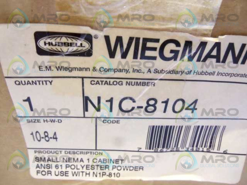 WIEGMANN N1C-8104 ENCLOSURE  NSMP