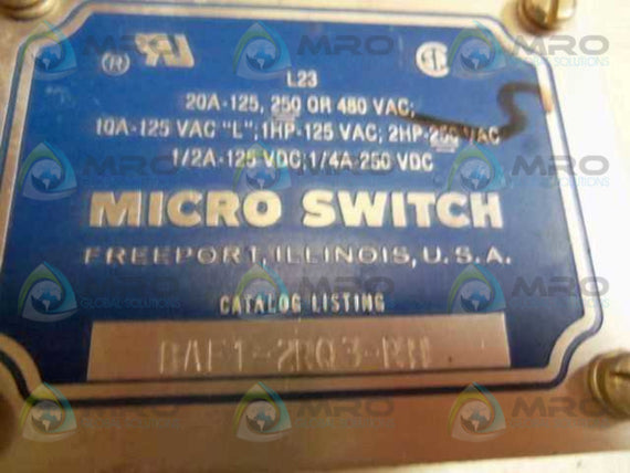 MICRO SWITCH BAF1-2RQ3-RH LIMIT SWITCH  UNMP
